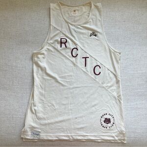 Tracksmith Rose City Tank Top Women’s Medium RCTC Track Club Mesh Ivory Singlet